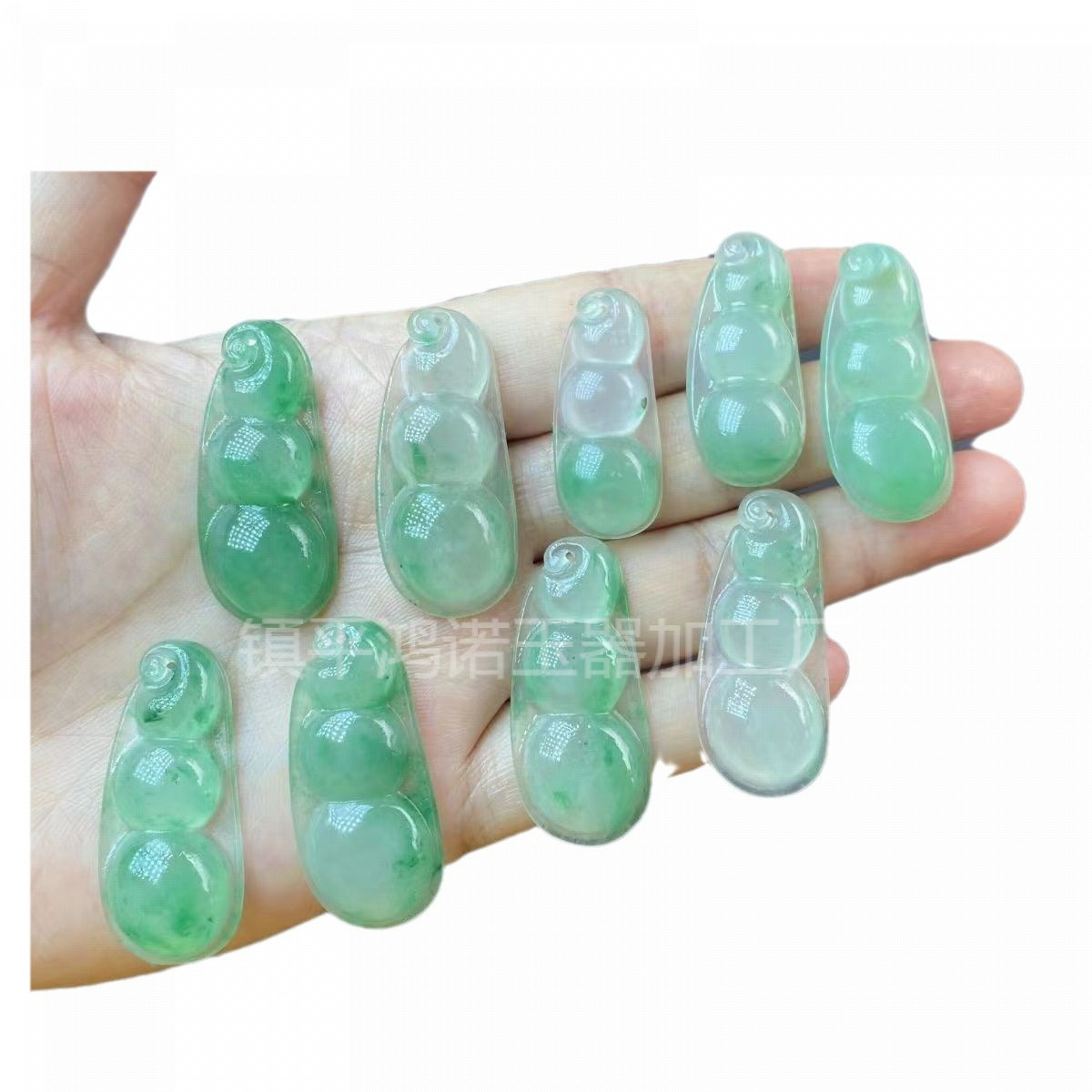 (2개) 30 도매 천연 DULONG JADE PEACE 버클 펜던트 아프리카 에메랄드 잎 RUYI 에메랄드 색상 길조 구름 잠금 돈 가방 펜던트