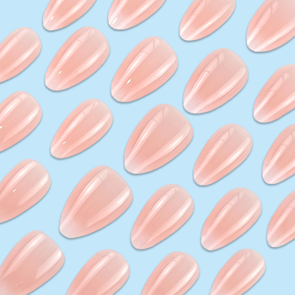 Venta caliente de comercio exterior uñas de uñas cortas transfronterizas en forma de almendra piezas de uñas 30 piezas
