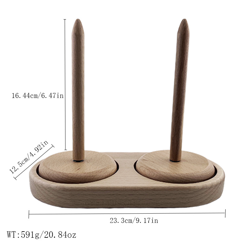 Herramienta de bobinado de lana Suéter de tejido de eje de lana de haya Herramienta de tejido de ganchillo Bolsa de bobinado de lana de almacenamiento a mano
