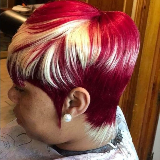 2023 independent website Europe and the United States wig oblique bangs red pick color gold short straight hair factory direct wholesale