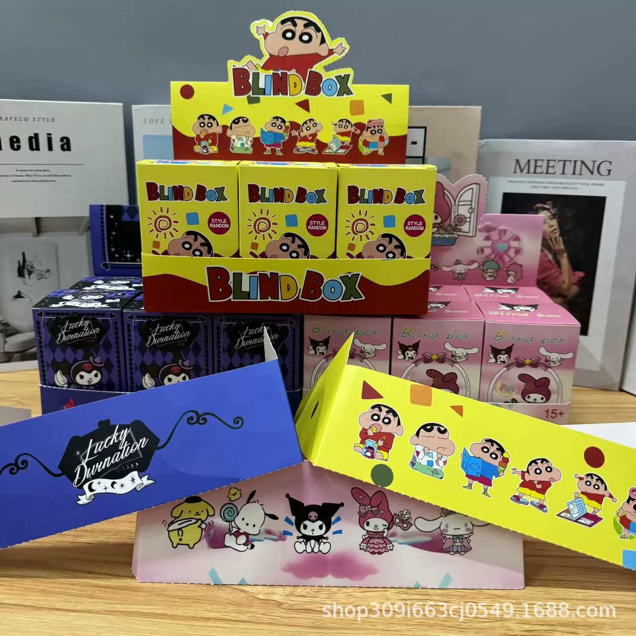 Xiaoxin 6 коробок для дисплеев, Stitch 6 коробок для дисплеев, Kuromi 6 коробок для дисплеев, Melody 6 одноцветных коробок