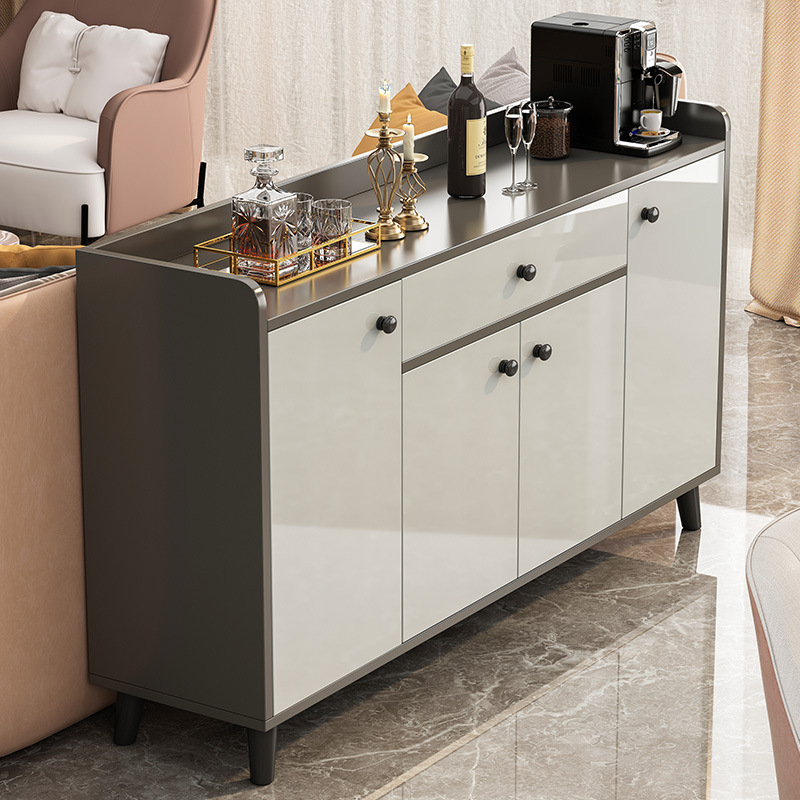 Tea Cabinet Sideboard Cabinet Storage Cabinet Living Room Wall-Side Multifunctional Storage Cabinet Light Luxury High-Level Storage Cabinet