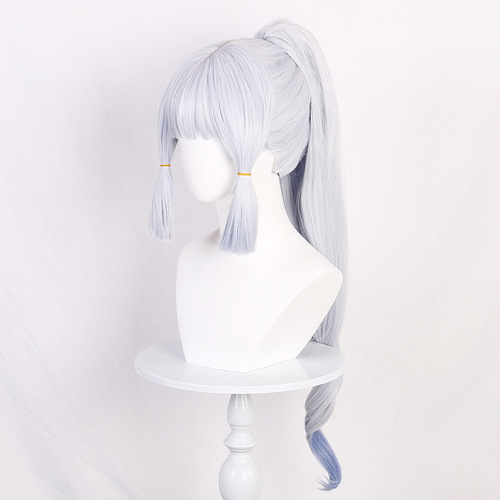 Cardamom Genshin Impact Kamisato Ayaka wig style character style single ponytail Genshin Impact anime cosplay wig