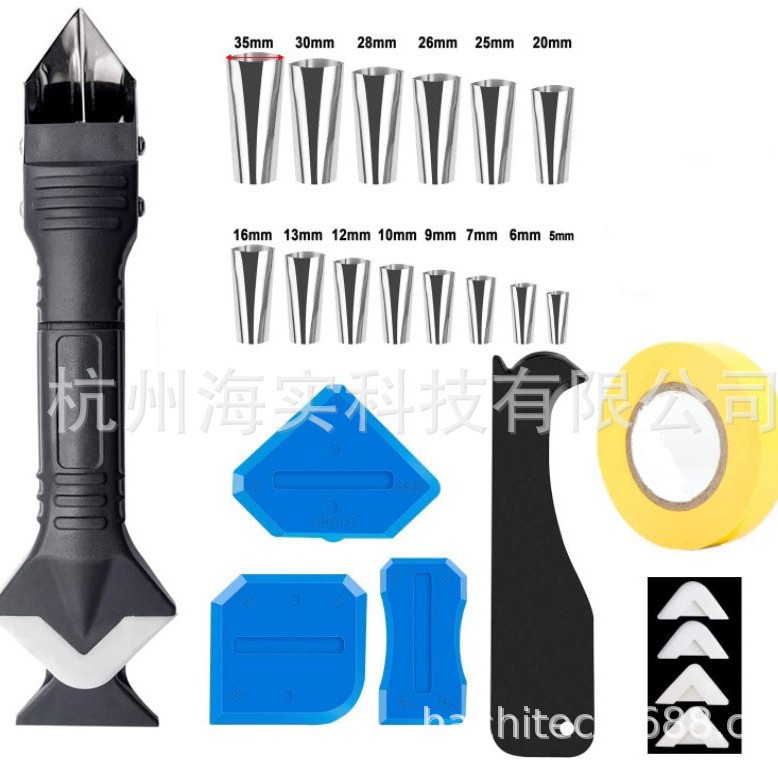 跨境不锈钢胶嘴鸭嘴形外墙打胶尖嘴门窗结构胶咀Stainless Caulk