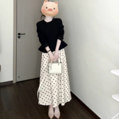 レトロなフレンチスタイルのスーツ2025新作レディース春水玉スカート気質初春の服装一式