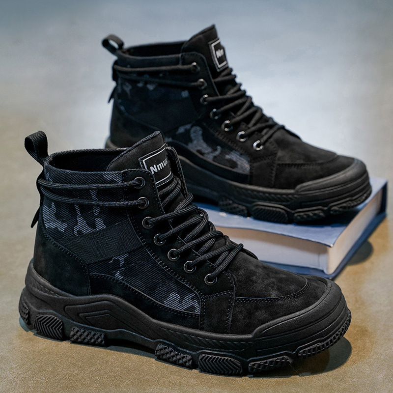 BOTAS Martin de alta gama, zapatos para hombres, nuevos sitios de construcción en otoño, ropa de trabajo, zapatos de trabajo antideslizantes, resistentes al desgaste, deportes y zapatos de trabajo de ocio para hombres image 5