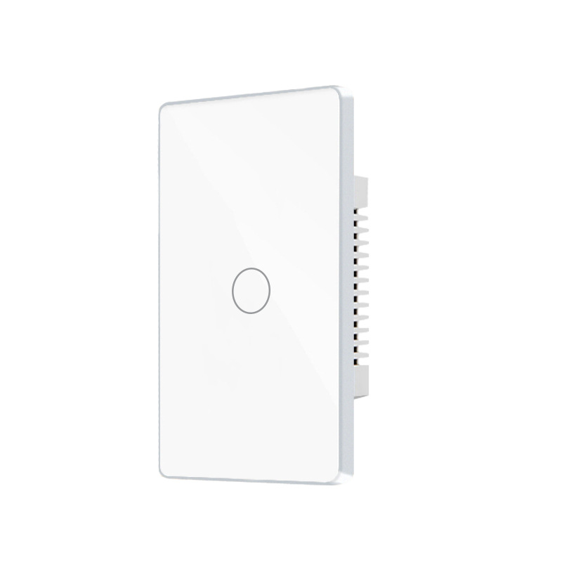 Interruptor Táctil Inteligente WiFi Tuya Tipo 120 Estándar Estadounidense, Marco de Aleación de Aluminio, Control Remoto por Aplicación, Control por Voz con Alexa