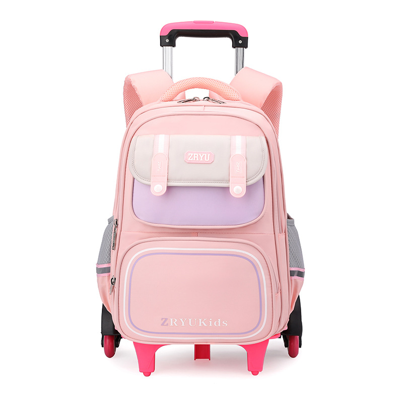 Mochila de pescado natural para estudiantes de primaria 1 - 3 - 6 grados mochila escolar doble uso seis ruedas escaleras al por mayor