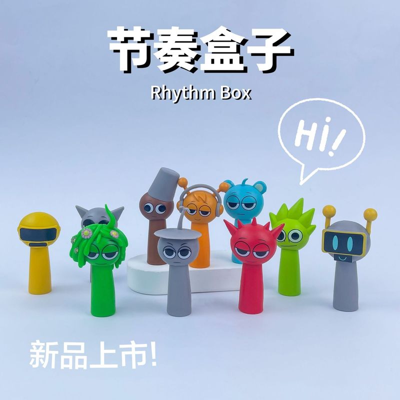 Cross-Border Popular Large Rhythm Box Hand-Made Office Game Peripheral Doll Ornaments Model 10 Toy Trendy Toys