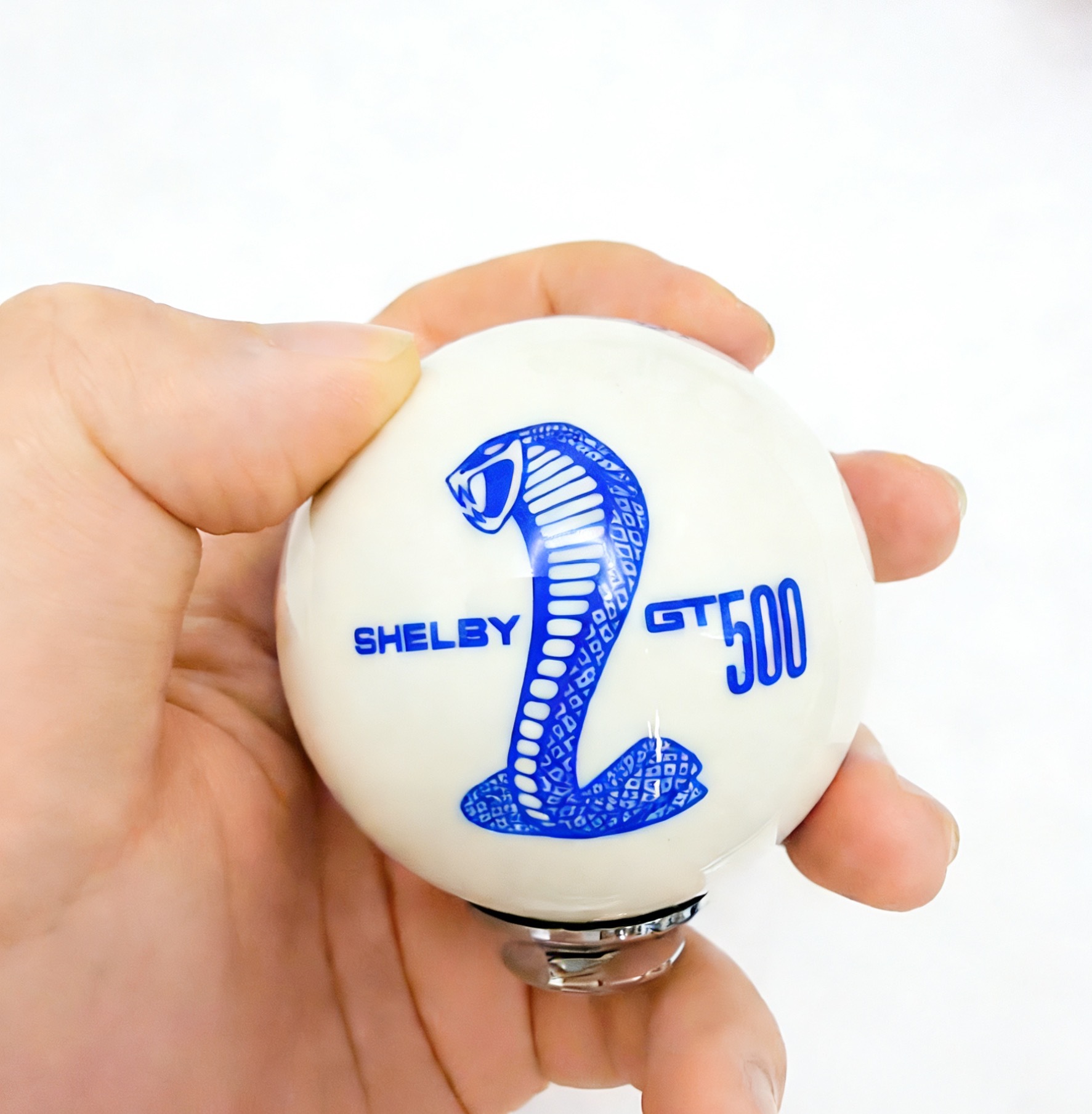 Car Modification with Gear Shift Lever, Black Mustang 5-Speed Spherical Manual Gear Shift Knob
