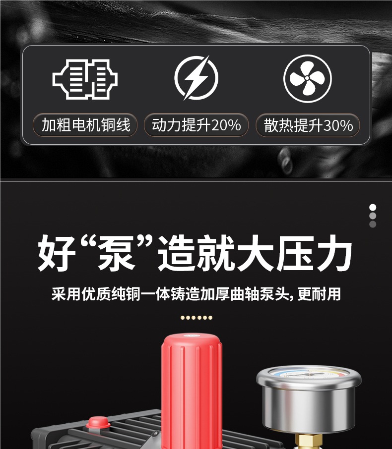 Wall-Mounted Car Washing Machine Industrial and Commercial 220V High-Pressure Water Gun 380V Farm Car Wash Shop High-Power Cleaning Machine