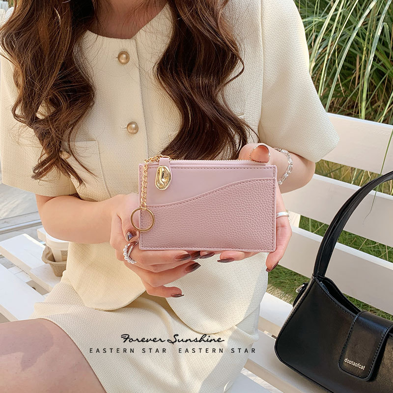 凹凸金物 ~ 新品INSミニレディースINS純色カードケースシンプルファッション財布レディース学生ウォレット