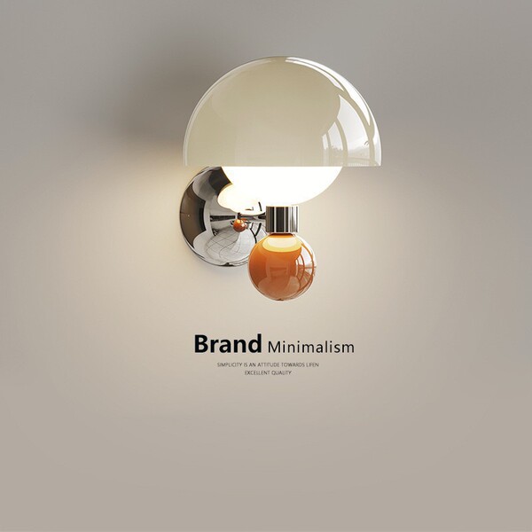 Cream sconce for bed