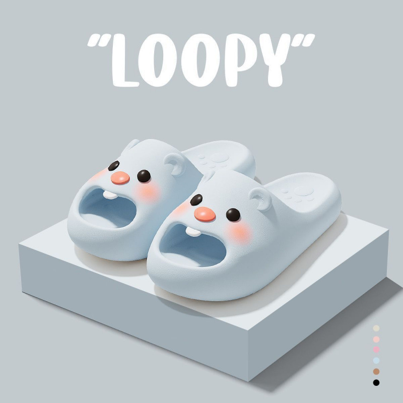 可爱loopy小海狸拖鞋女夏季新款EVA室内居家鞋防滑宿舍外穿凉拖鞋|undefined