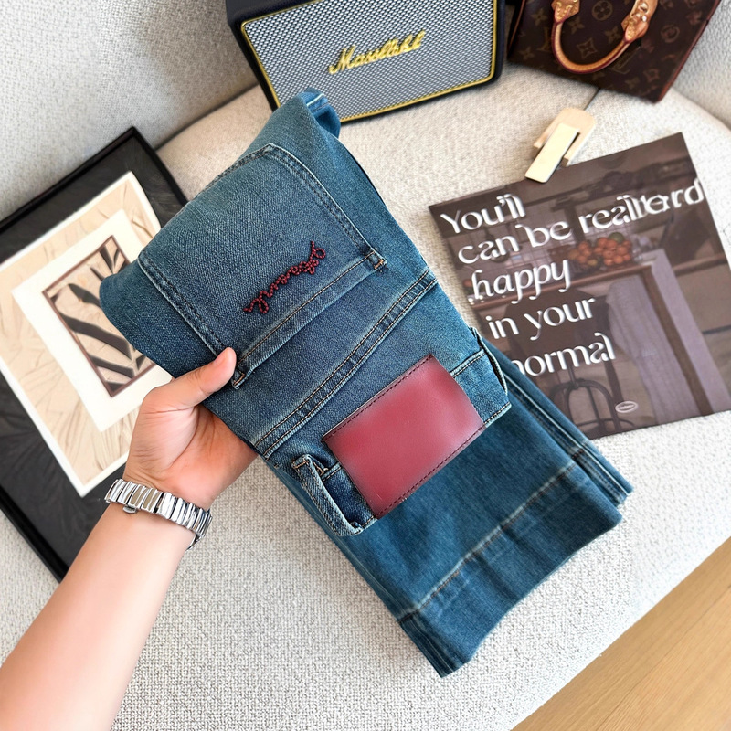 Slim Straight-Leg Pants, Autumn Style, Good-Looking Four-Way Stretch Straight-Leg Pants for Women, Petite Size, Flattering Cropped Jeans for Women