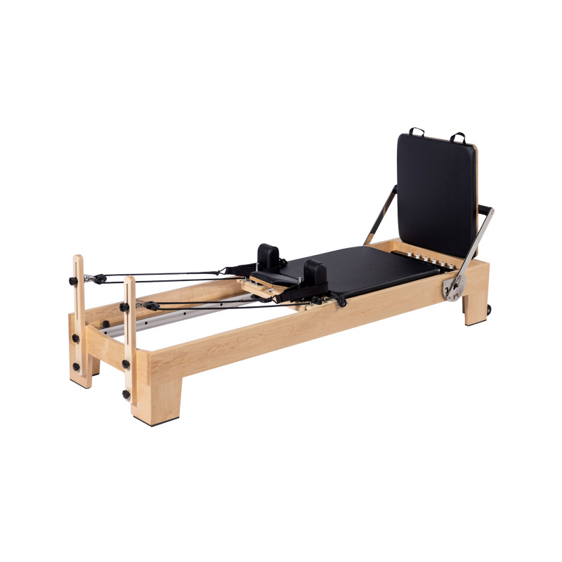 Equipos de pilates cama central de madera sala de yoga doméstica con el mismo equipo de entrenamiento de yoga de forma femenina cama central