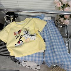 短袖玩偶新款夏季T恤中小童洋气印花上衣立体卡通男女童棉