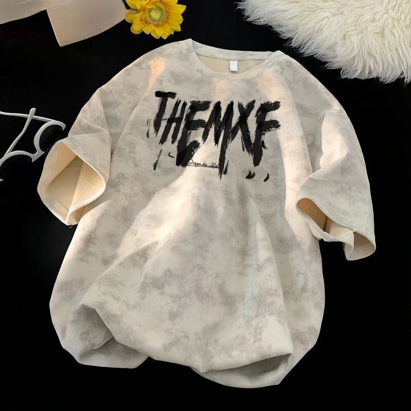 Summer Trendy Brand Stylish Tie-Dye Short-Sleeve T-Shirt for Men, Hong Kong Style Japanese Round-Neck Versatile Sorona Sports Top for Men Summer Trendy Brand Stylish Tie-Dye Short-Sleeve T-Shirt for Men, Hong Kong Style Japanese Round-Neck Versatile Sorona Sports Top for Men
