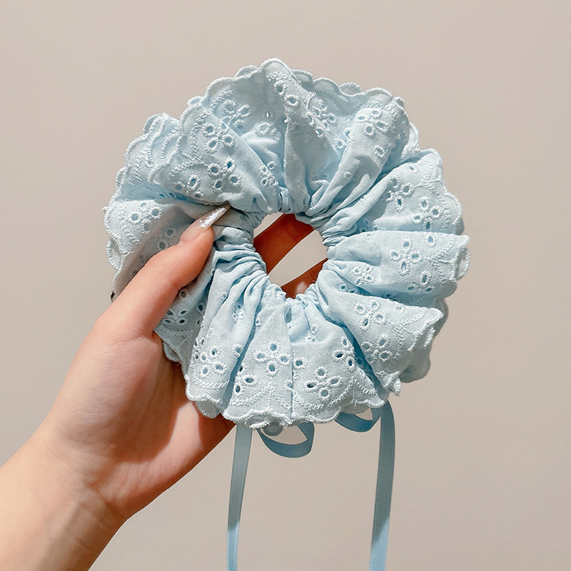 Anillo de pelo de intestino grueso suave francés para mujer 2025 nuevo círculo de intestino grueso coreano de alta gama Advanced Large Hairy Cuerda para la cabeza para mujer