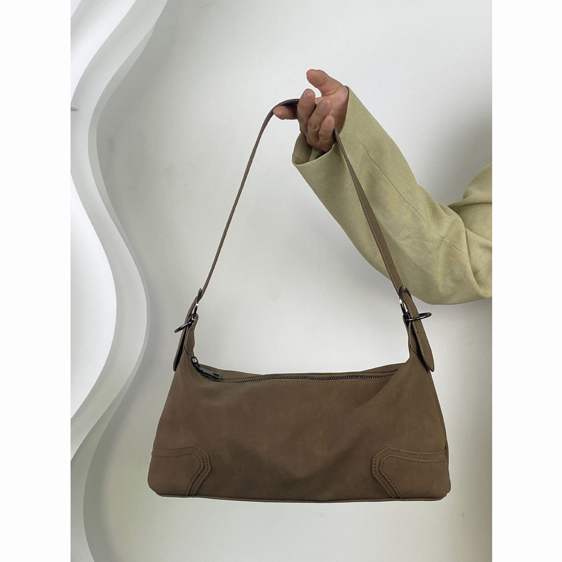 Stylish Pu Leather Shoulder Bag For Women Maillard Matte Finish_voghion.com