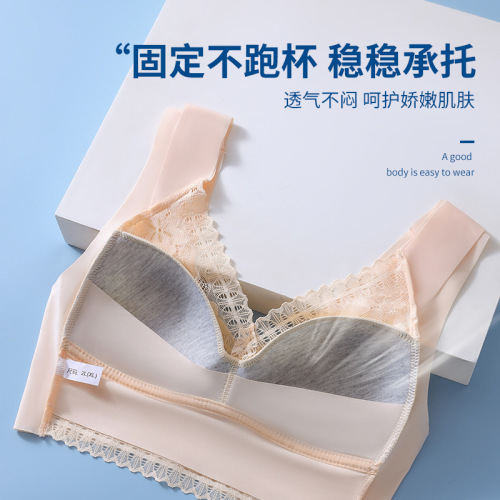 Large Cup Mini Cup Bra for Plus Size Women, No Underwire, Lace Back, Push-Up, Non-Sag, Sports Backless Bra