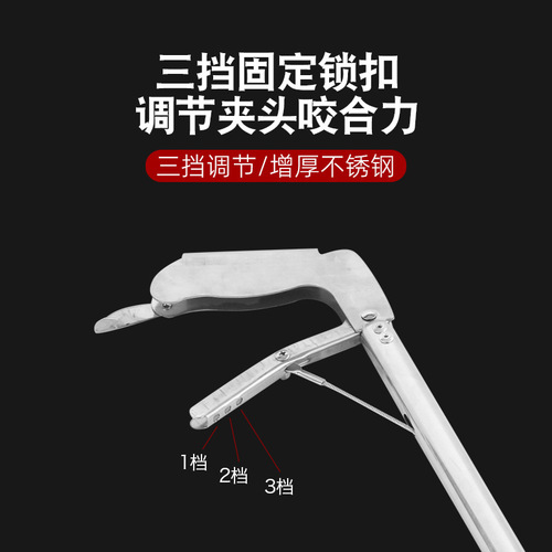 Snake clip, stainless steel eel clip, double-sided serrated clip, non-slip loach pliers, extended fish controller, sea clip