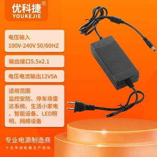 外贸跨境出口泰国东南亚12V5A电源适配器 LED电源 60W 电源适配器
