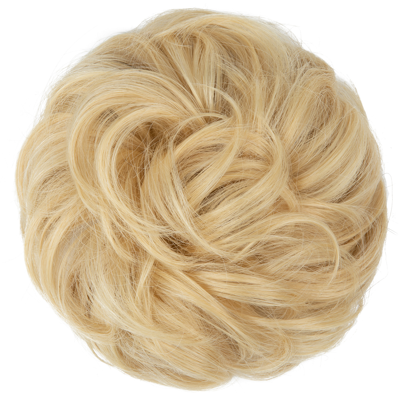 Moño de Cabello Sintético para Mujer de Fibra de Alta Temperatura, Efecto Natural