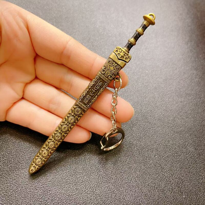 古代名剑刀剑小型mini剑秦始皇剑唐横刀金属兵器摆件合金玩具刀|undefined