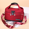 Fashionable capacious water repellent one-shoulder bag for leisure for traveling, oxford cloth, Korean style