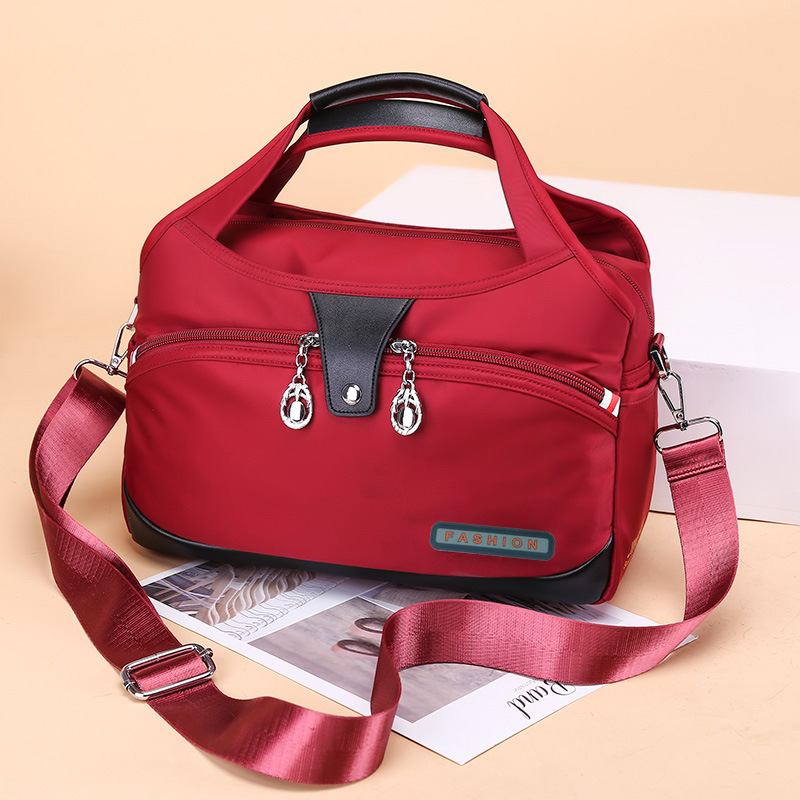 Moda ligero Oxford tela estilo coreano de las mujeres gran capacidad impermeable viaje compras portátil hombro Messenger Bag