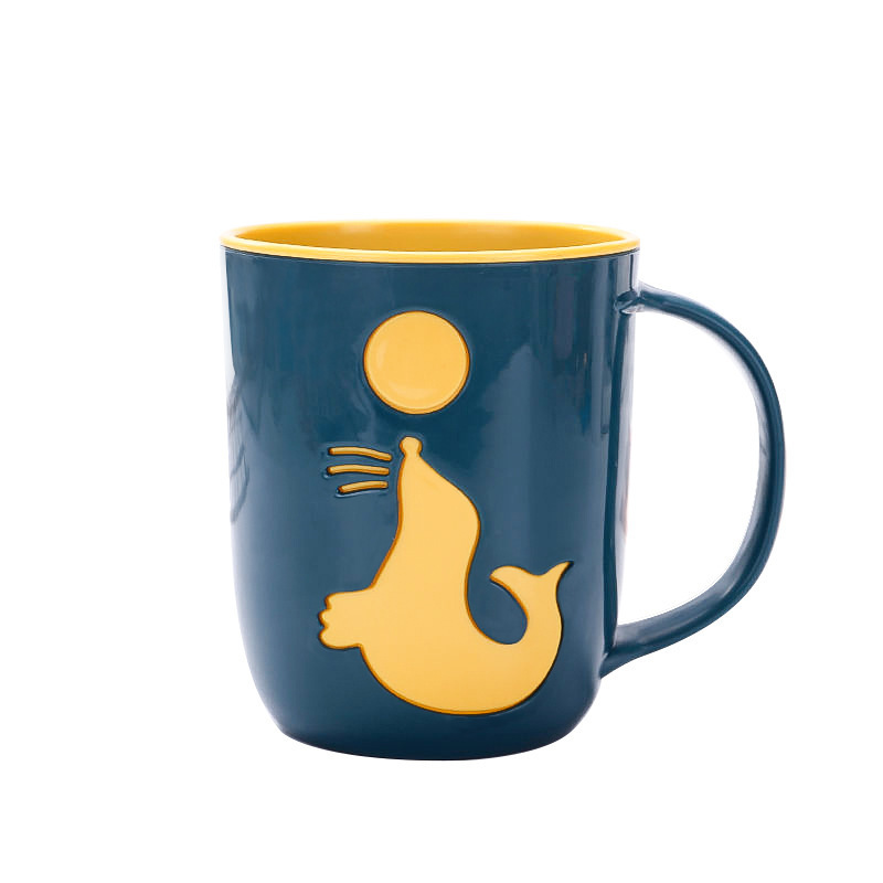 Nueva pareja taza de cepillo de dientes taza de agua del hogar divertido Delfín de dibujos animados taza de lavado creativo de alta apariencia taza de enjuague bucal al por mayor