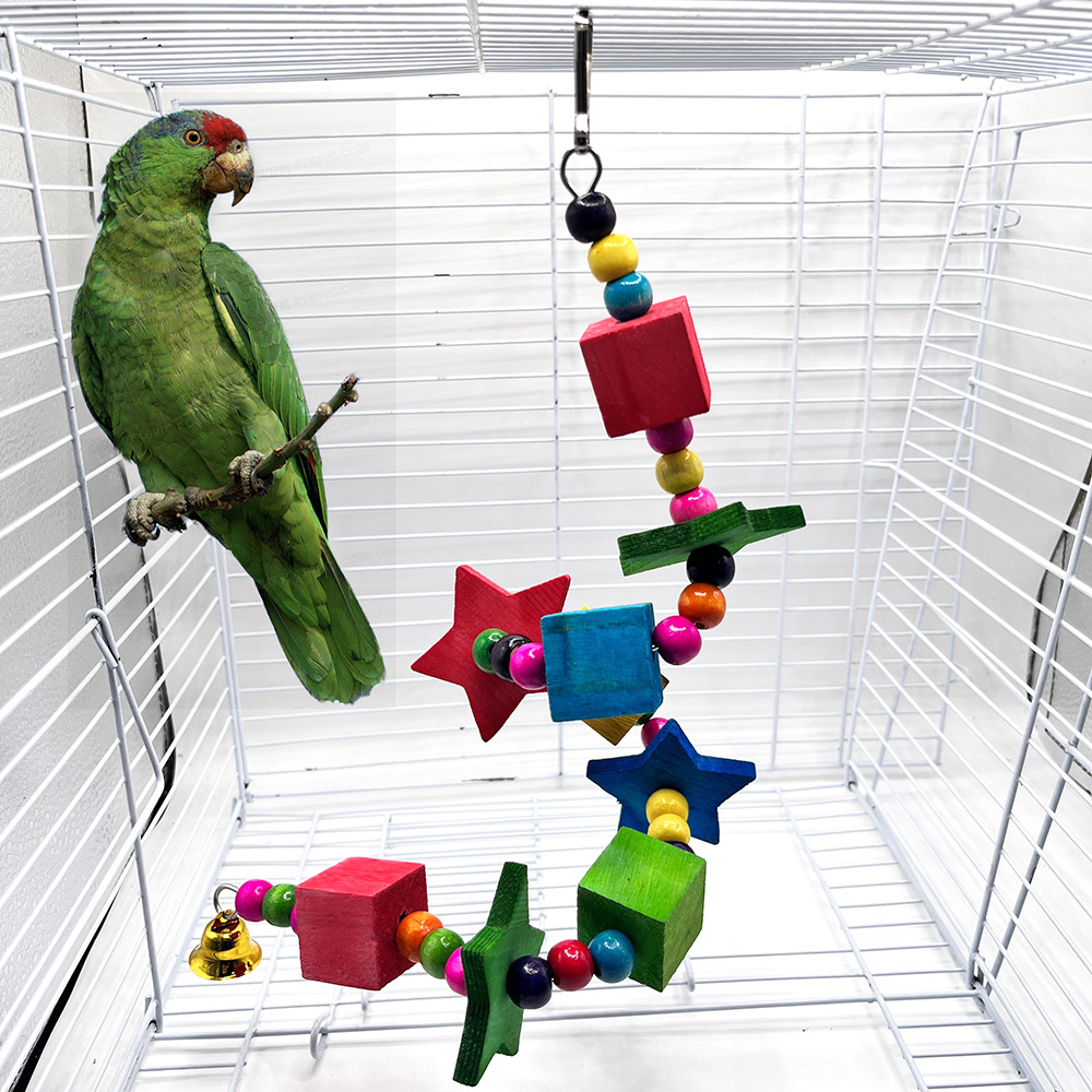 Juguetes de columpio de loro, juguetes de escalada giratorios de color de aves, perchas de aves, suministros de garras, accesorios de decoración de jaulas de pájaros