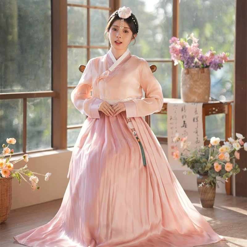 2025 Ханбок новый корейский костюм женский высококачественный подлинный интернет-красный фото придворное платье ежедневное шоу супер сказочный костюм