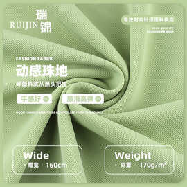 锦氨动感珠地面料网眼布 Polo衫凉感防晒衫球衣速干高弹针织面料