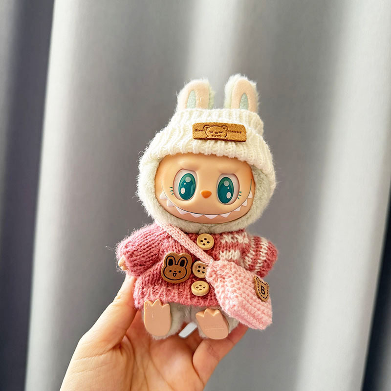 仅衣服] 一二代钥匙扣La布布衣服挂件拉布布坐坐派对熊标围巾帽子|undefined
