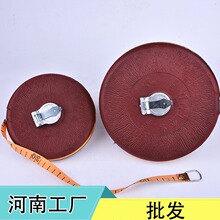 厂家批发 100米软卷尺高精度胶木布尺工程测量50米布尺圆盘尺