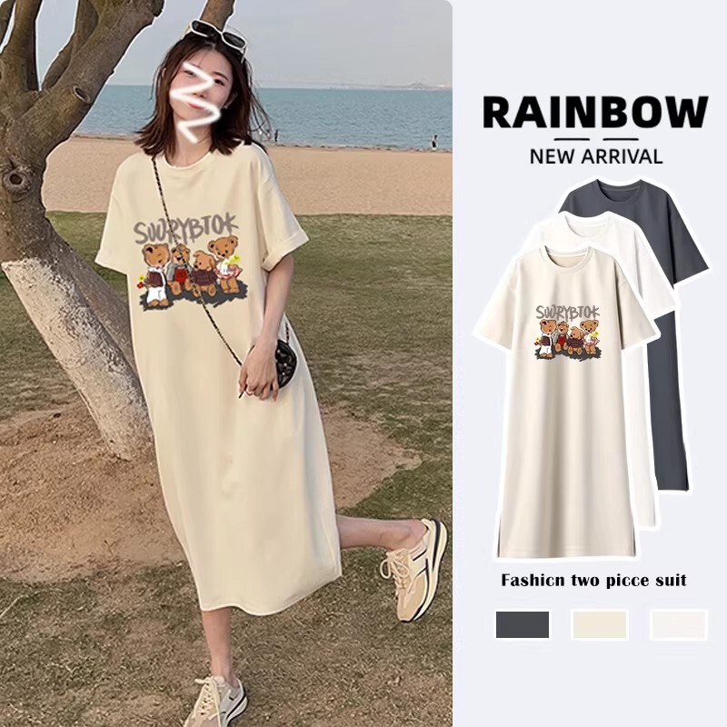Maternity Summer Dress for Pregnant Women 2026, Stylish Short-Sleeve Loose Long Dress for Tall Moms, Over-The-Knee Thin Dress Maternity Summer Dress for Pregnant Women 2026, Stylish Short-Sleeve Loose Long Dress for Tall Moms, Over-The-Knee Thin Dress
