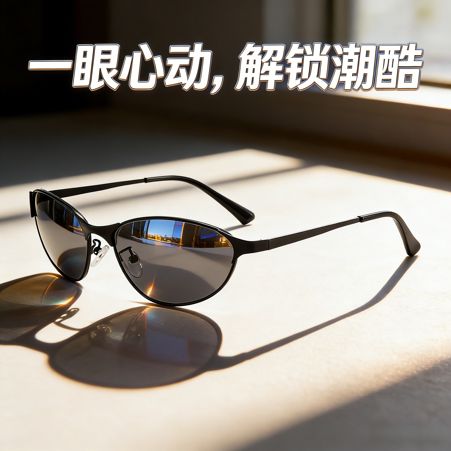 gafas de sol para mujeres nuevas gafas de sol retrógradas, gafas de sol de ojos de gato, gafas de sol de alto nivel, gafas de sol de marco simple japonesa, Harajuku