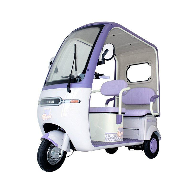 Asientos de doble fila con coche eléctrico de tres ruedas de la serie Guardian con dosel, scooter para ancianos, venta al por mayor para pasajeros y carga
