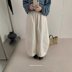 苏珊 韩系宽松阔腿裤女2025秋季新款时尚垂感灯芯绒弯刀裤DW6268