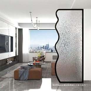 Water Ripple Glass Partition Living Room Entrance Entrance Entrance Sink Half Wall Modern Simple Bedroom Wave Screen