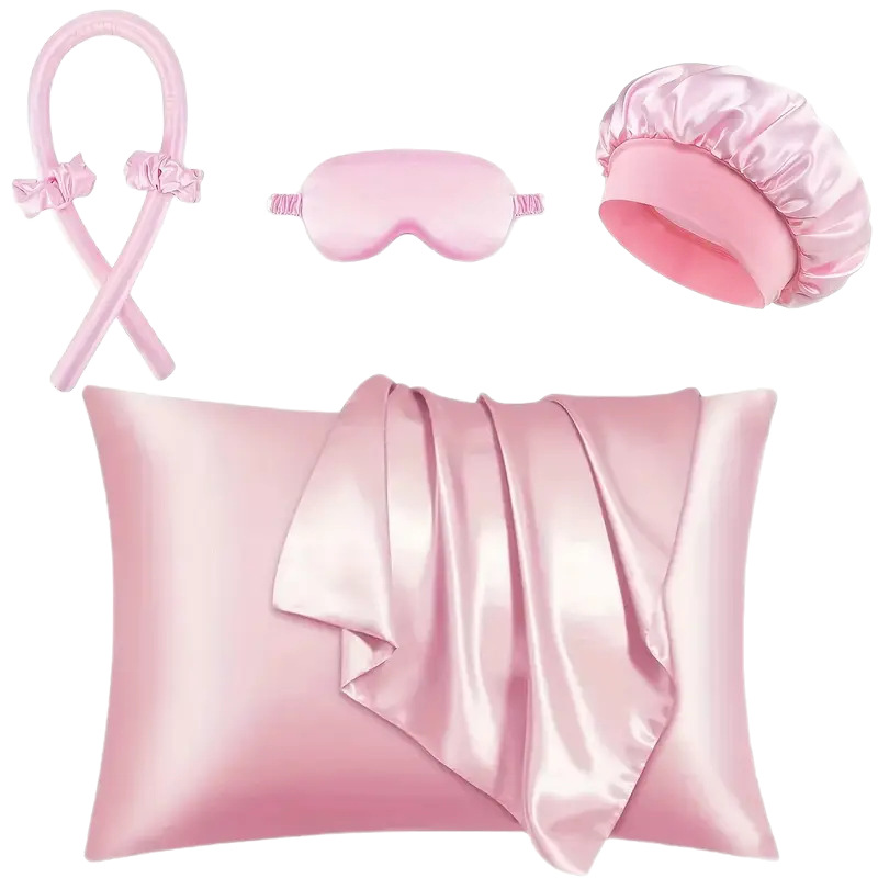 Comercio exterior transfronterizo seda seda imitación de ojos anillo de cabello combinación de almohada acepta la impresión digital suave piel