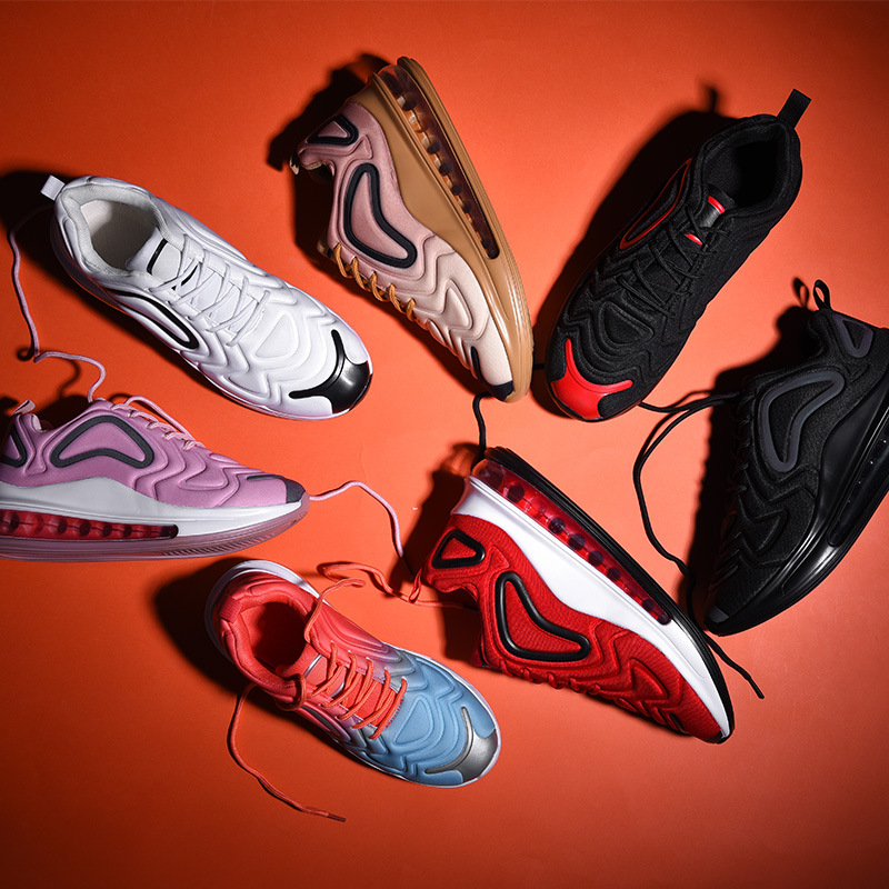 Full Palm air cushion zapatos de hombre otoño completo negro pareja zapatilla de deporte versátil marca de moda estudiante de escuela secundaria zapatos de absorción de choque zapatos de moda de hombre