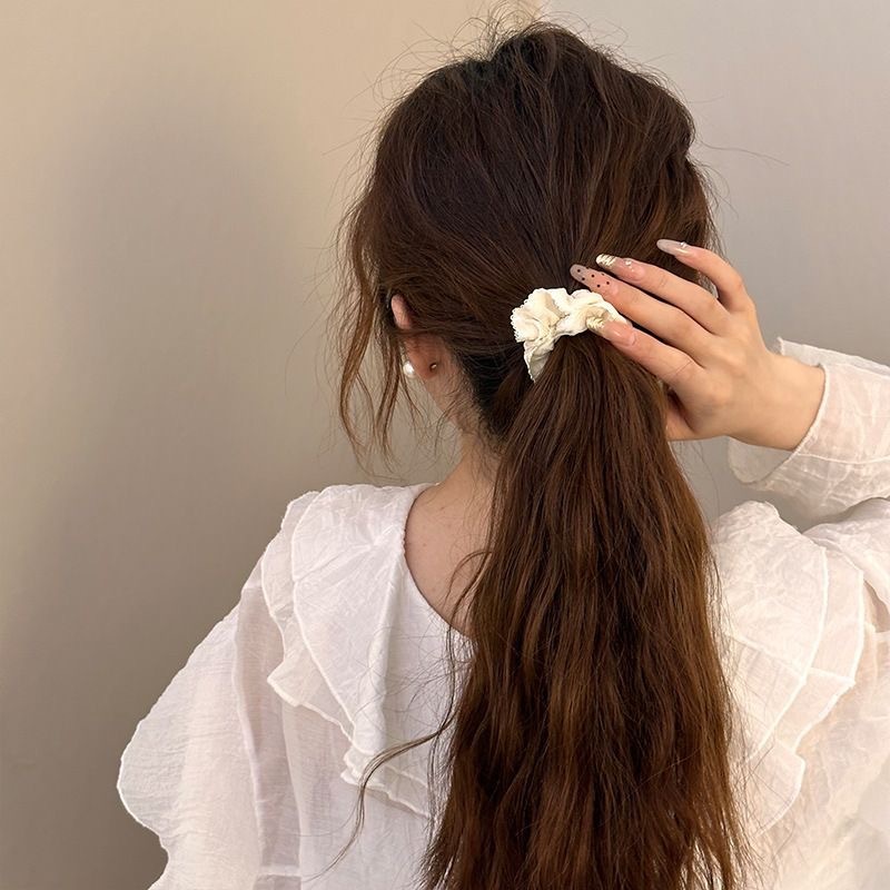 新鮮なレースのヘアバンドヘッドバンド 2025 新しいスタイルのポニーテール韓国ヘアロープ女性の高弾性ヘアゴムバンド|undefined