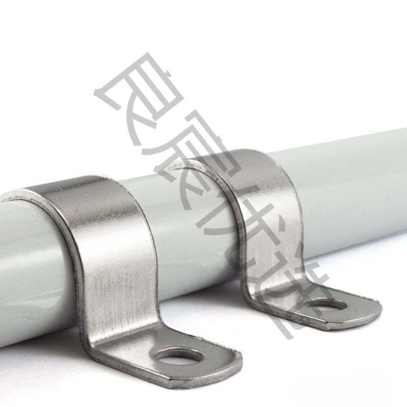 304 Stainless Steel Thickeneded Horseback Riding Pipe Clamp Ppr Water Pipe Accessories Round Pipe U-Shaped Buckle Wall Holder