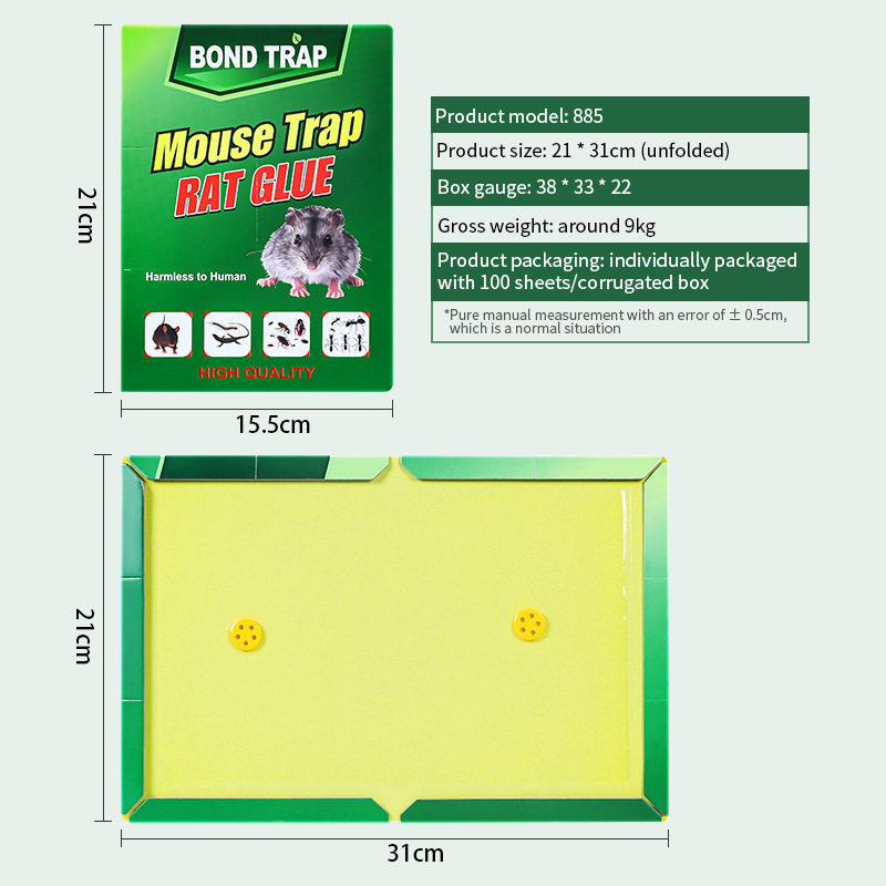 Trampa para ratones ultra fuerte "Mouse Rat Trap", placas adhesivas, tablas mataratones, fuente para comercio exterior