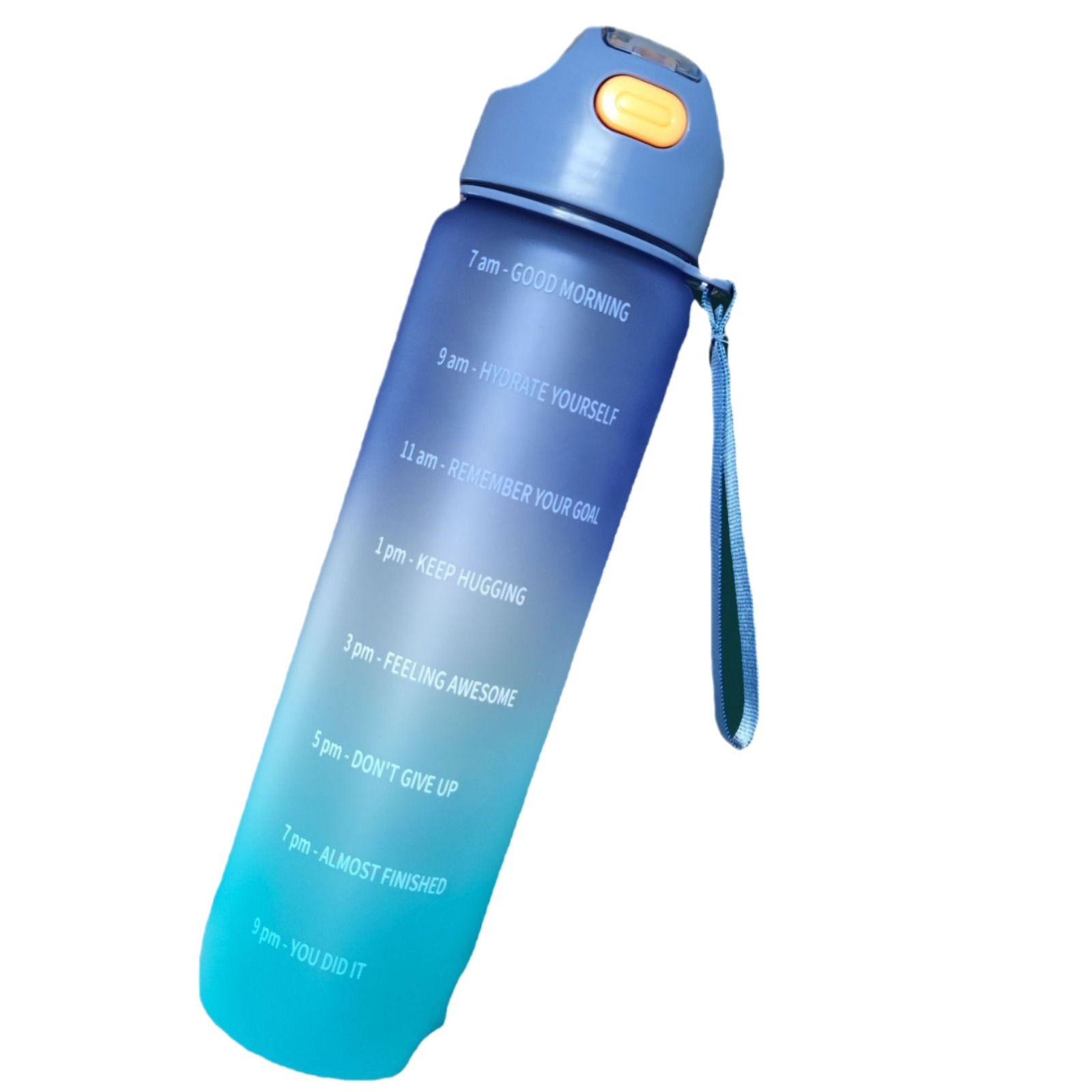 Al por mayor simple gradiente helado boquilla de succión de plástico taza de agua cuerda portátil adulto deportes al aire libre botella de agua de gran capacidad