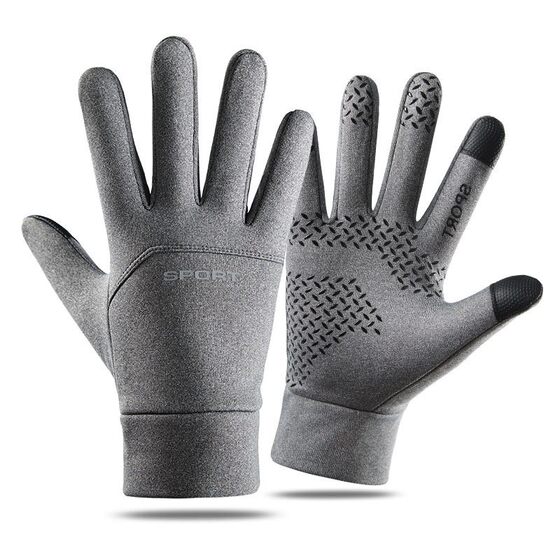Gloves autumn and winter warm outdoor fleece skiing windproof touch screen sports thick men's and women's cycling adult non-slip