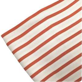 JC30S人棉21S支棉粘交织活性印花2/2左斜纹竖条桔色条纹布料